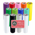 Glossy 12" x 6 ft Vinyl Rolls Plus Transfer Tape - 12 Pack D201