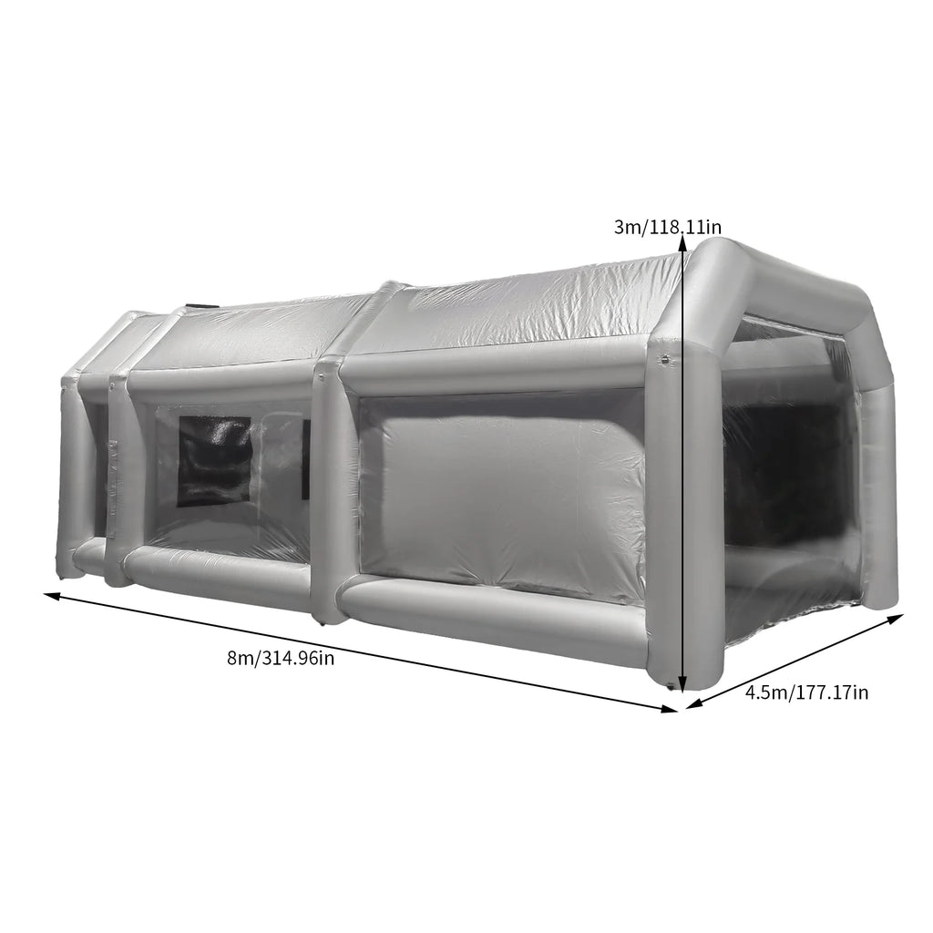 Inflatable Paint Booth 26x15x10 ft Portable Spray Booth with Air Filter System W365