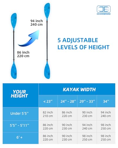 Adjustable Kayak Paddle with Paddle Leash H12019
