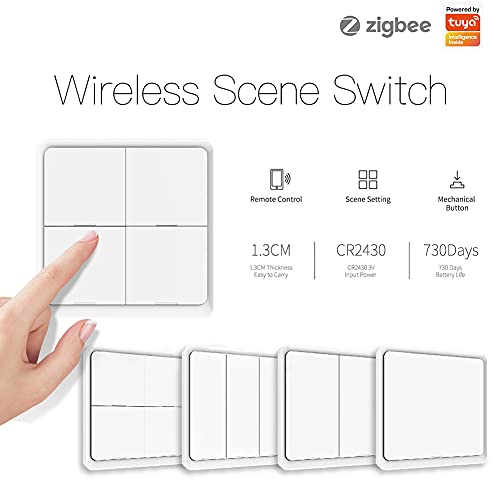 White ZigBee Wireless Smart Switch Wall Panel B97317