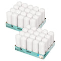 Set of 20 White Unscented Pillar Candles O298644