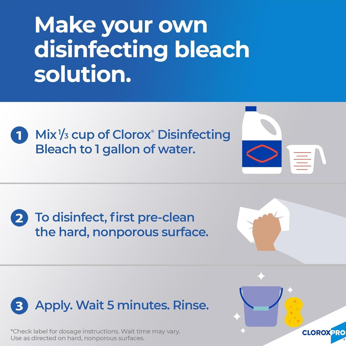 121 Ounce Bottle Pack of 3 Germicidal Bleach X5069