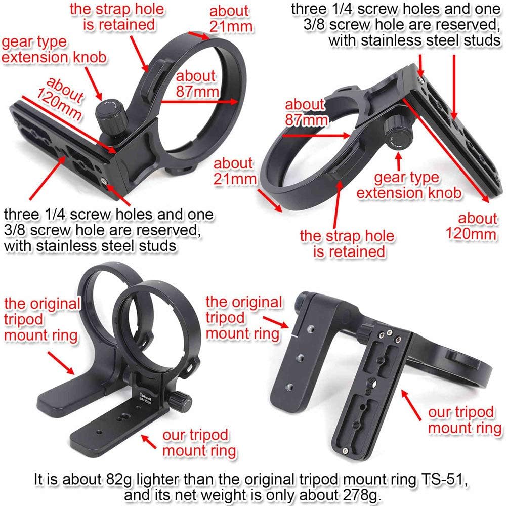 CNC Machined Lens Collar Tripod Mount Ring J854