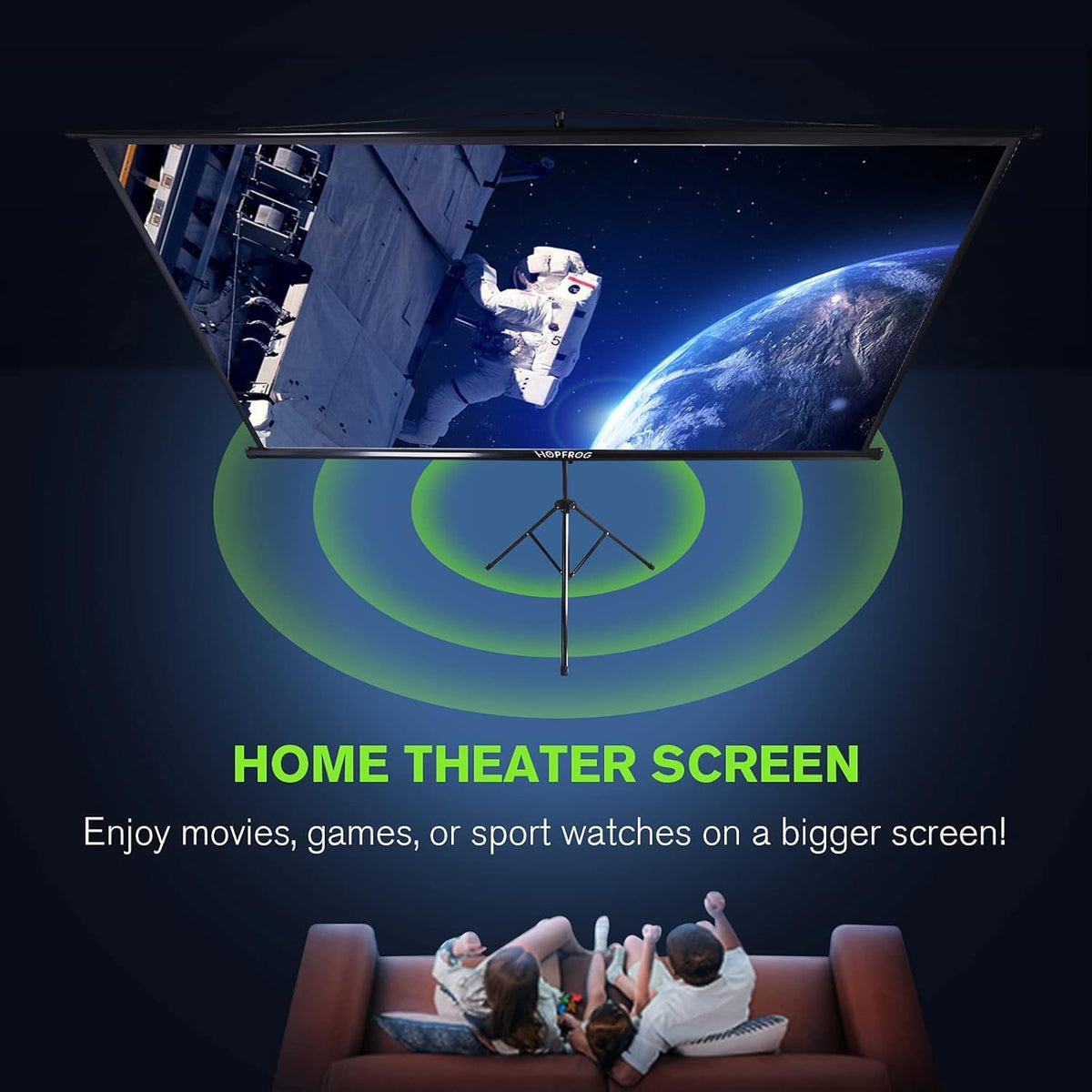 100 Inch Outdoor Projector Screen with Stand S95220