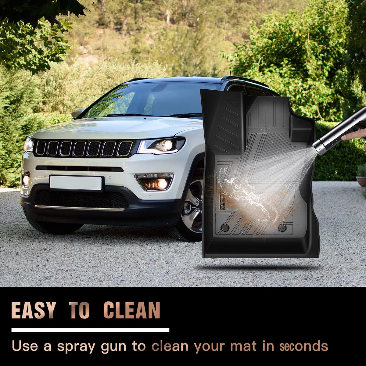 Black TPE Car Floor Mats X7785