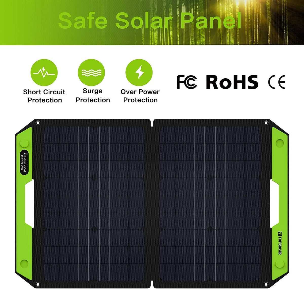 60W Foldable Portable Solar Panel Charger Kit with Dual USB Ports T964380