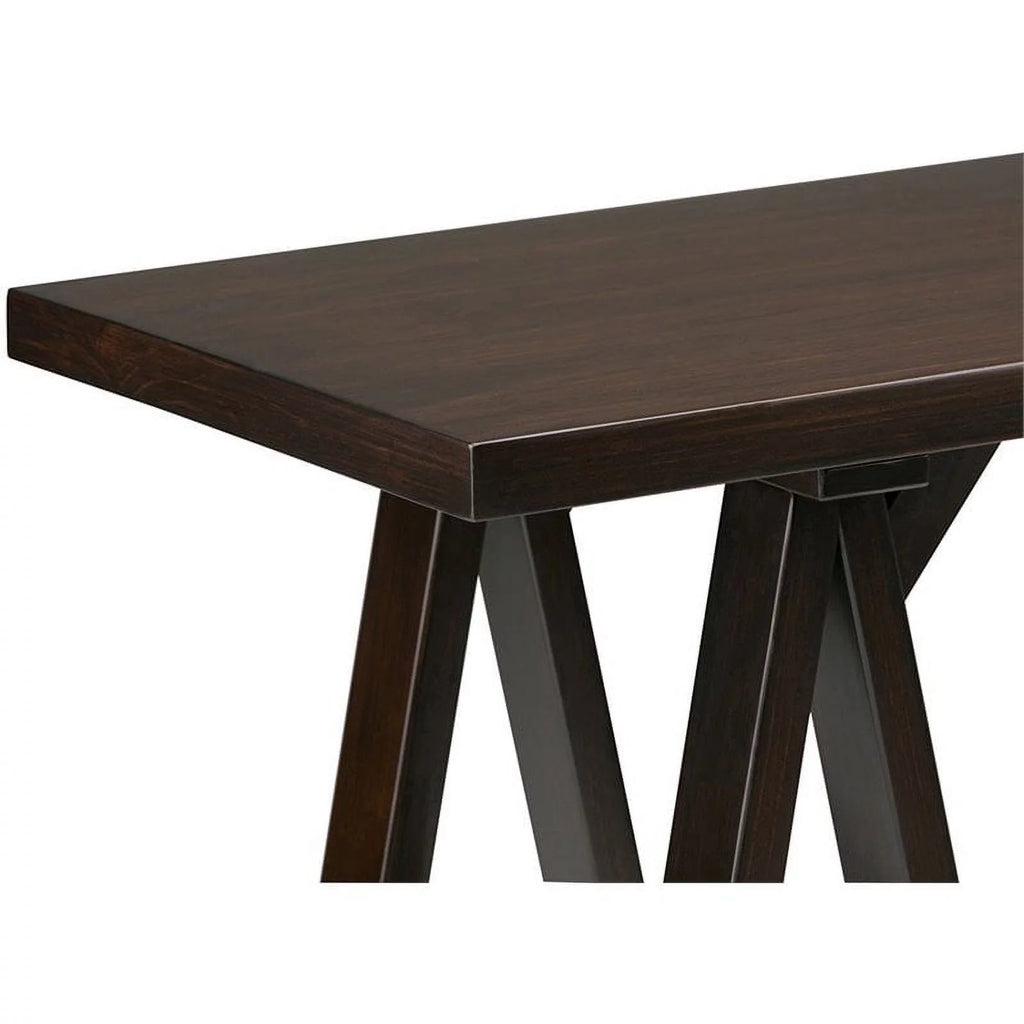 Solid Wood Console Table in Dark Chestnut Brown S18917