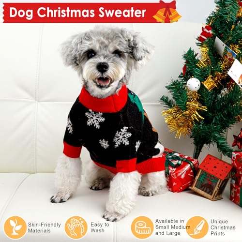 Dog Christmas Sweater Soft Warm Turtleneck Knitted Pet Clothes Z97126
