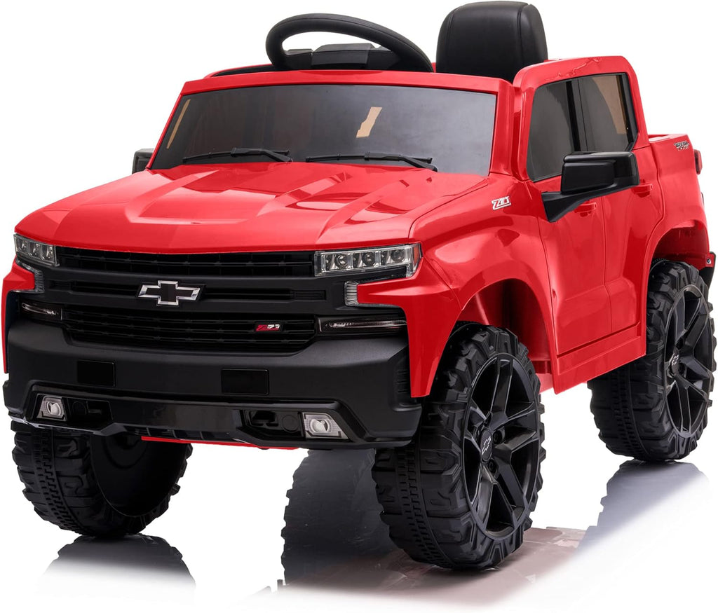 Black 12V Licensed Chevrolet Silverado Trail Boss LT Kids Ride On Truck Z248548