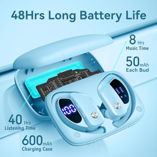 Wireless Bluetooth Earbuds with Earhooks Built-in Mic Black X31041