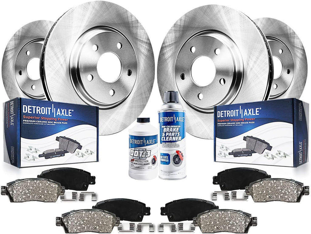 Front 316mm Rear 315mm Disc Rotors with Ceramic Brake Pads 10pc Kit U583