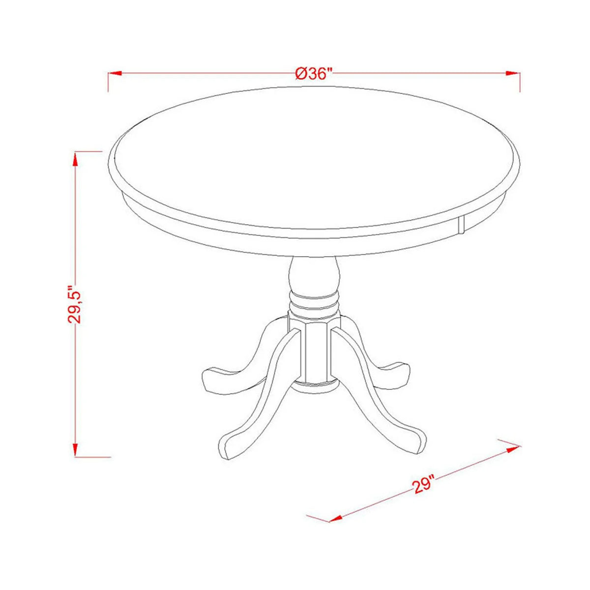3-Pc Small Kitchen Table Set J119