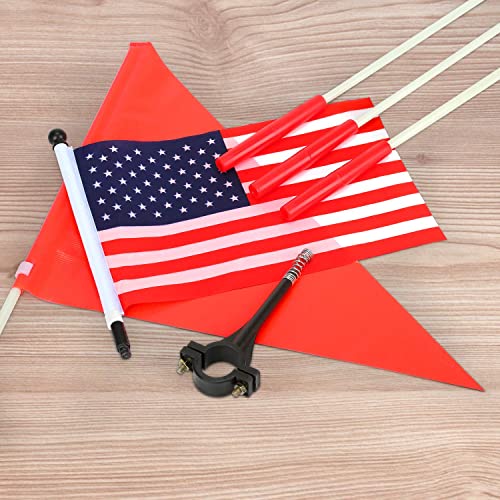 6 Foot Heavy Duty Fiberglass Bike Flag Pole with Tear-Resistant Polyester Flag Z294620