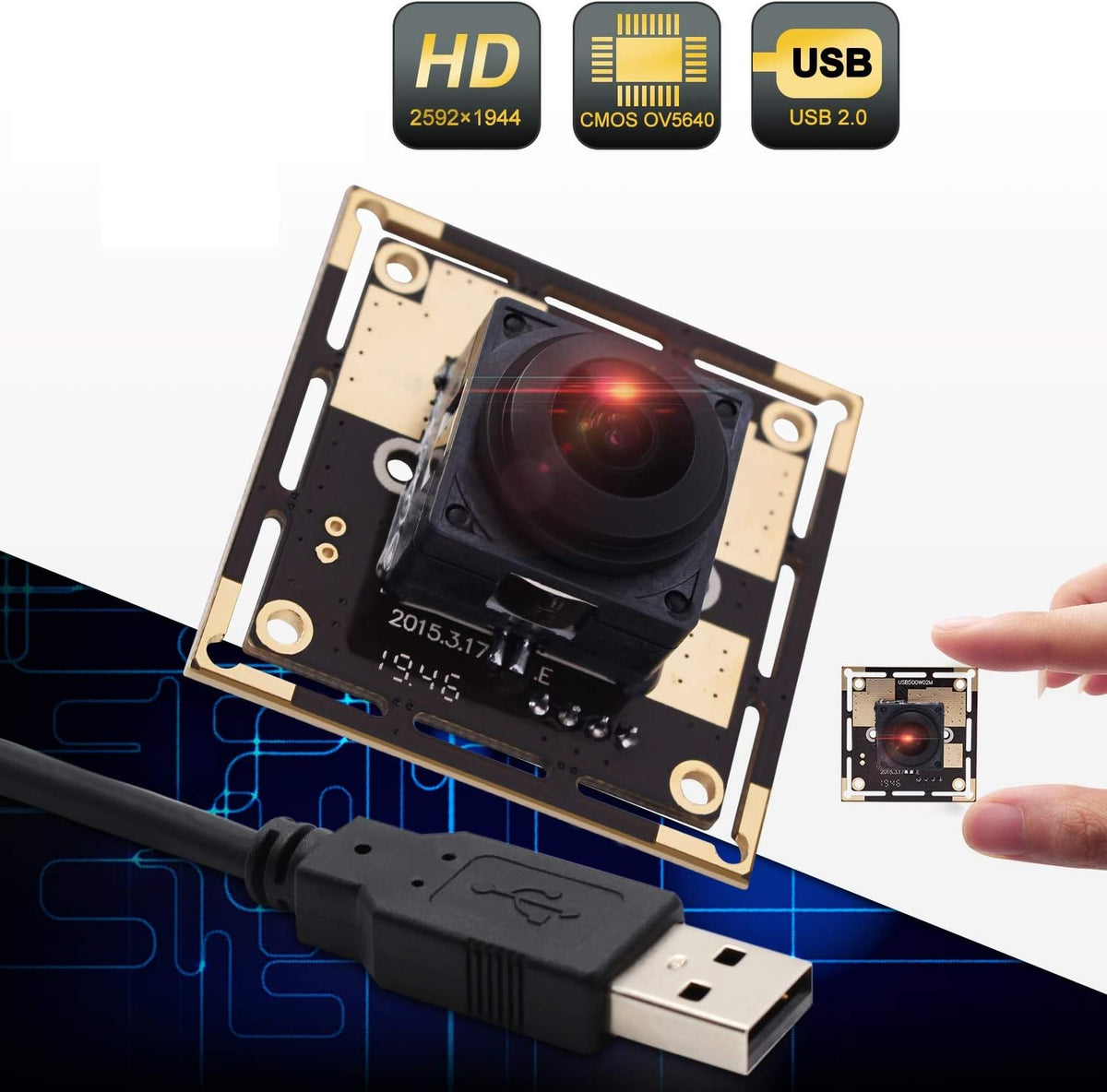 5 Megapixel USB Camera Module with 170 Degree Fisheye Lens Z269678