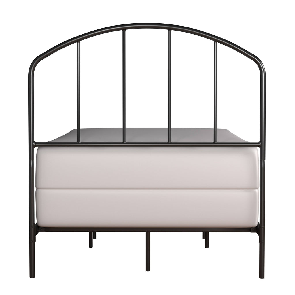 Black Metal Bed with Arched Spindle Design Queen J965