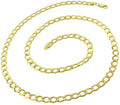 10K Yellow Gold 5.5mm Hollow Cuban Chain Necklace V4932