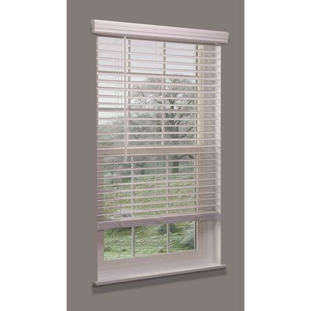 Cordless Faux Wood Blind, White, 65-3/4x22 G852081
