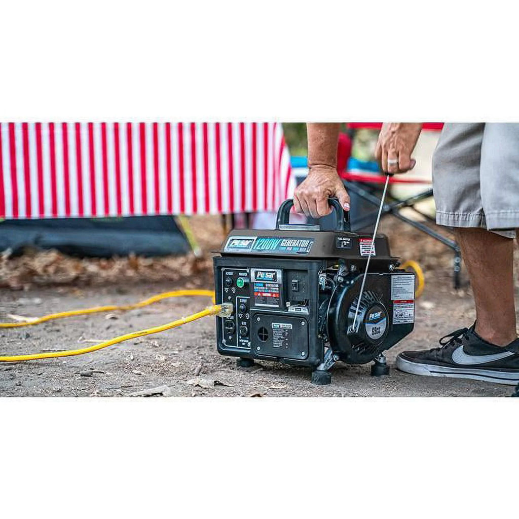 Portable Gas-Powered Generator with Carrying Handle, 1200W, Black/Gray Y82457
