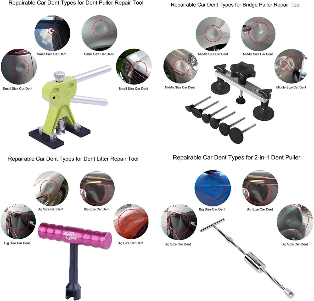 Paintless Dent Removal Tools Auto Dent Repair Kit O801