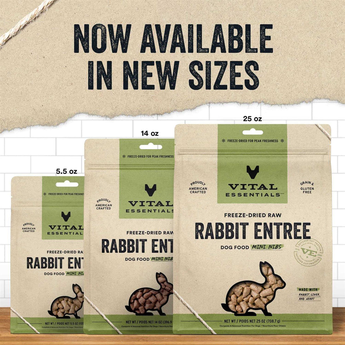 Freeze Dried Raw Rabbit Dog Food O7605