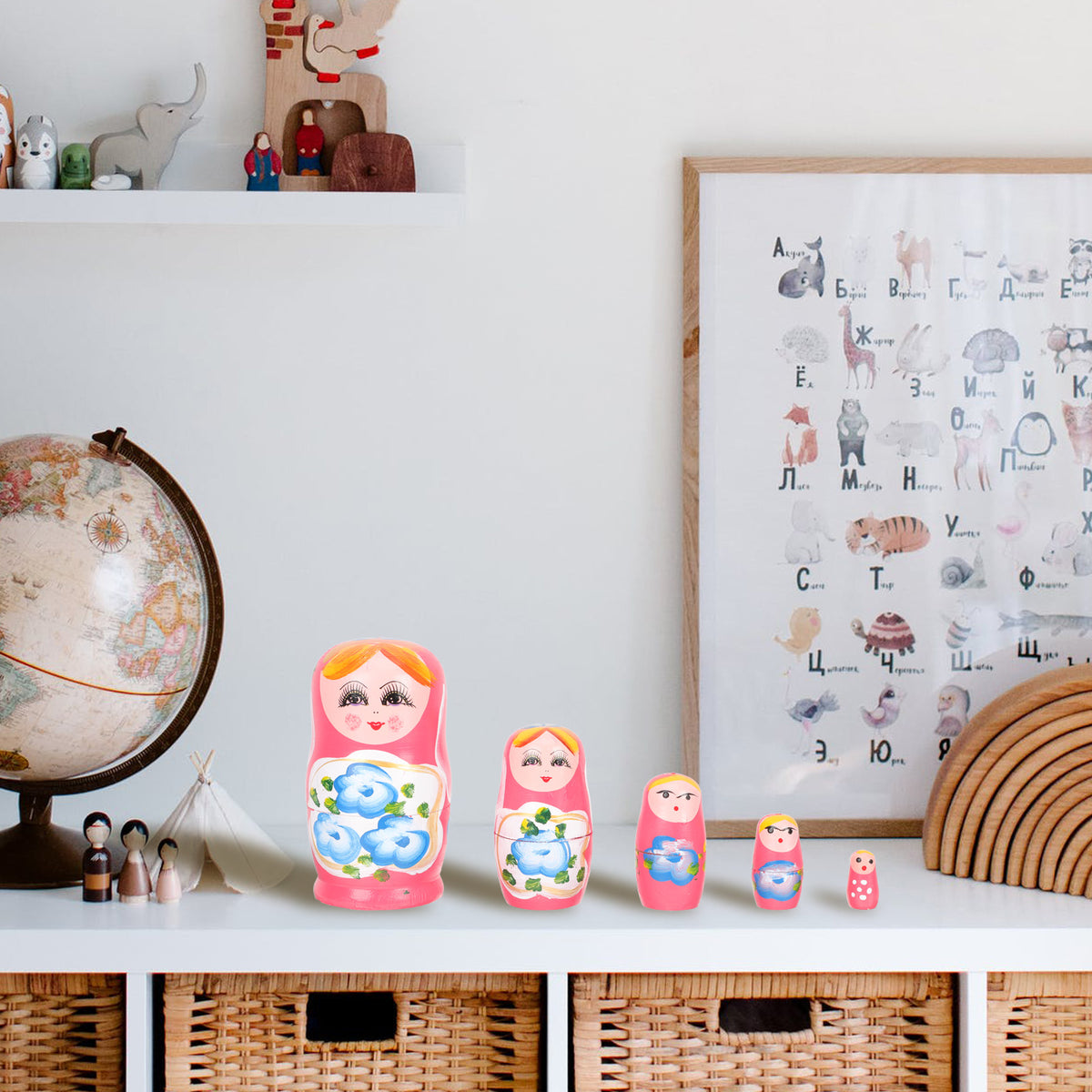 Pink Stackable Matryoshka Dolls T493059