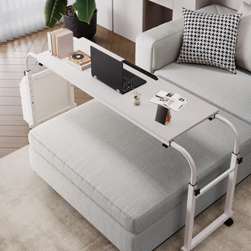 Brown Mobile Bed Desk with Wheels F2655