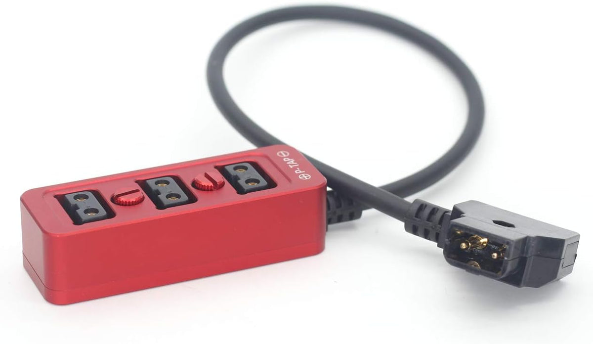 Black Spring Cable D-tap to 3 Ports Splitter B1556