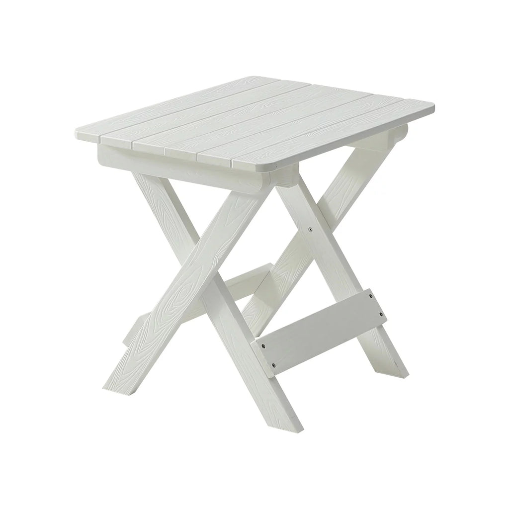 Foldable Small Table and Chair Set with 2 Chairs White A852560