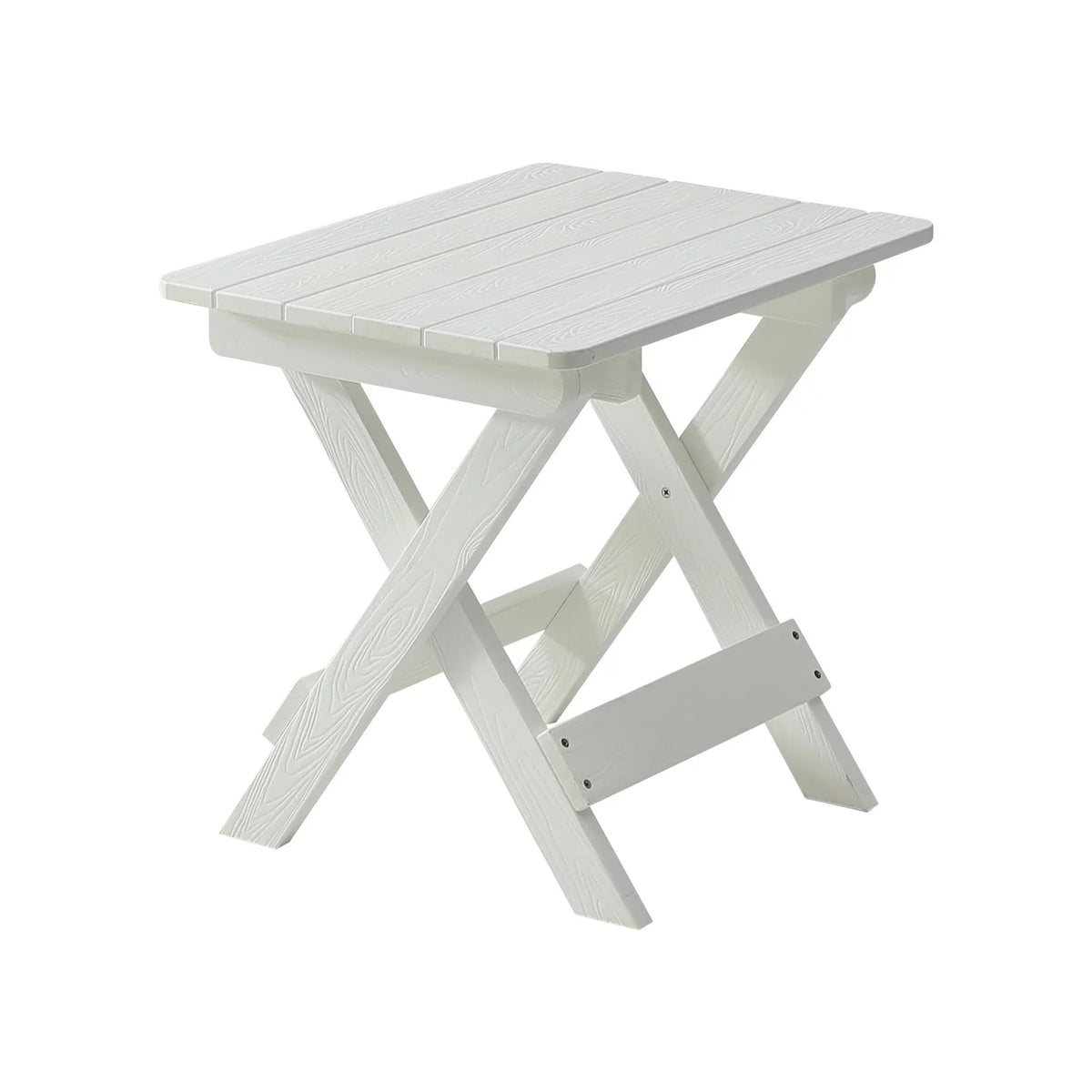 Foldable Small Table and Chair Set with 2 Chairs White A852560
