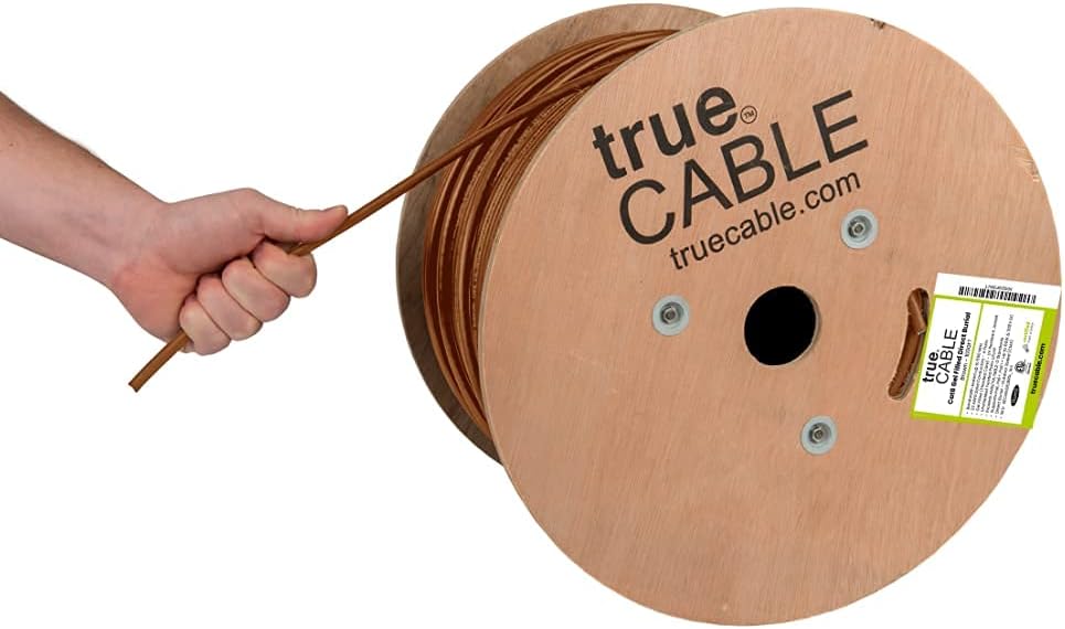 Cat6 Direct Burial Bulk Ethernet Cable, 1000ft, White, CMX, 23AWG Solid Bare Copper, Unshielded UTP G890104