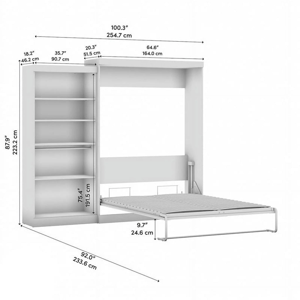 Queen Murphy Bed with Closet Organizer S430258