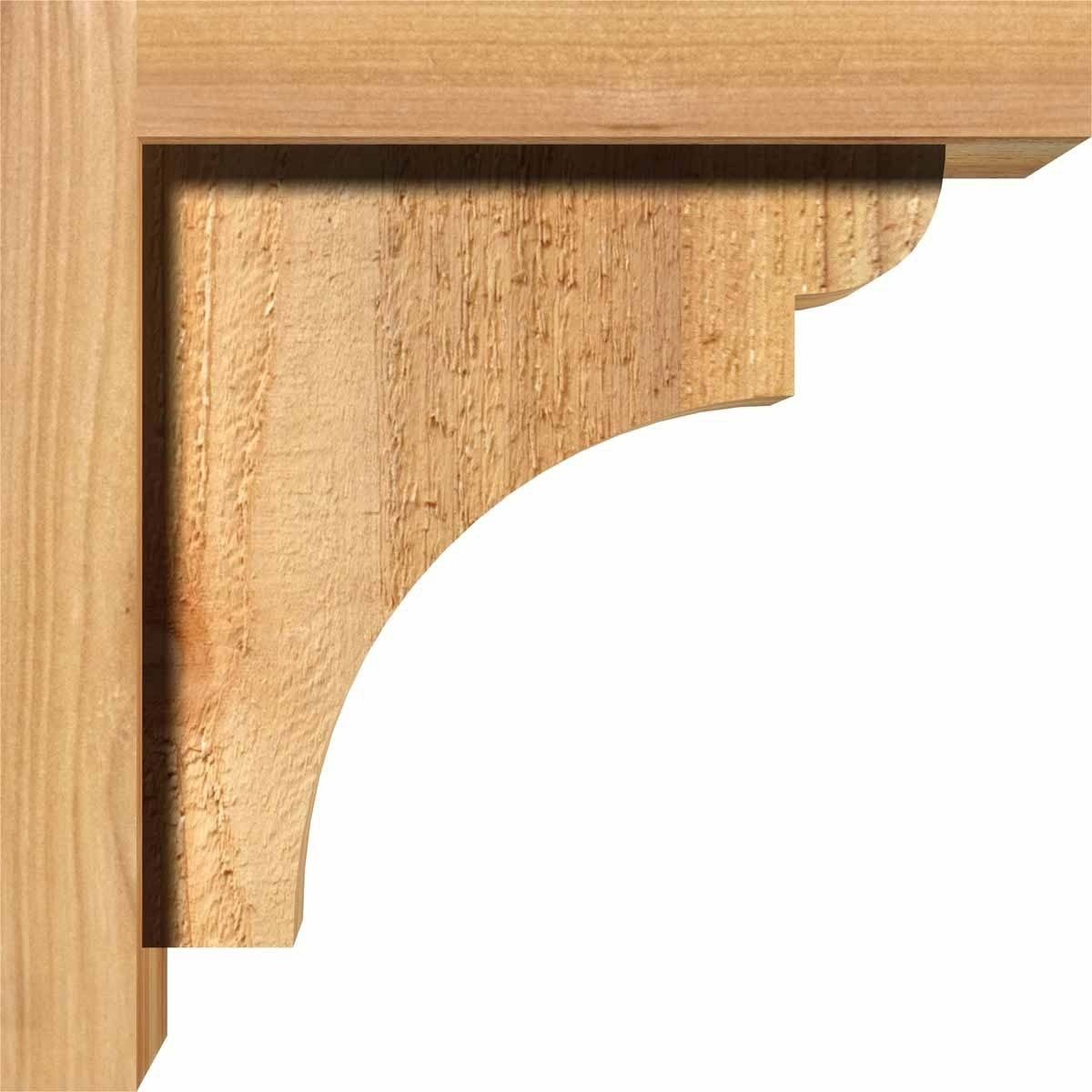 8x22W x 12x22D x 24x22H Western Red Cedar Corbel with Backplate R594