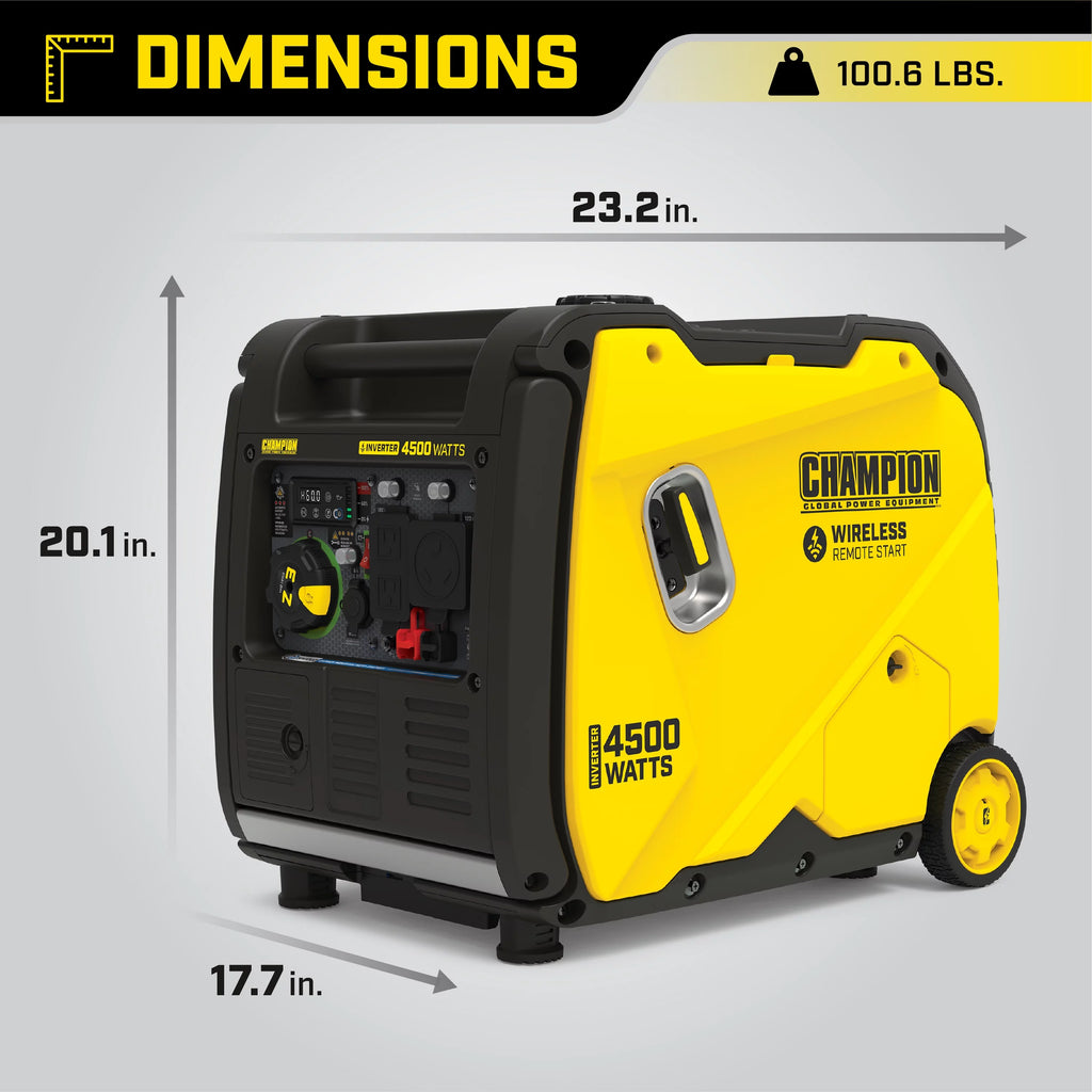 4500-Watt Wireless Remote Start Inverter Generator M454666