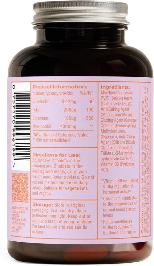120 Vegan Tablets Myo Inositol Supplement G375432