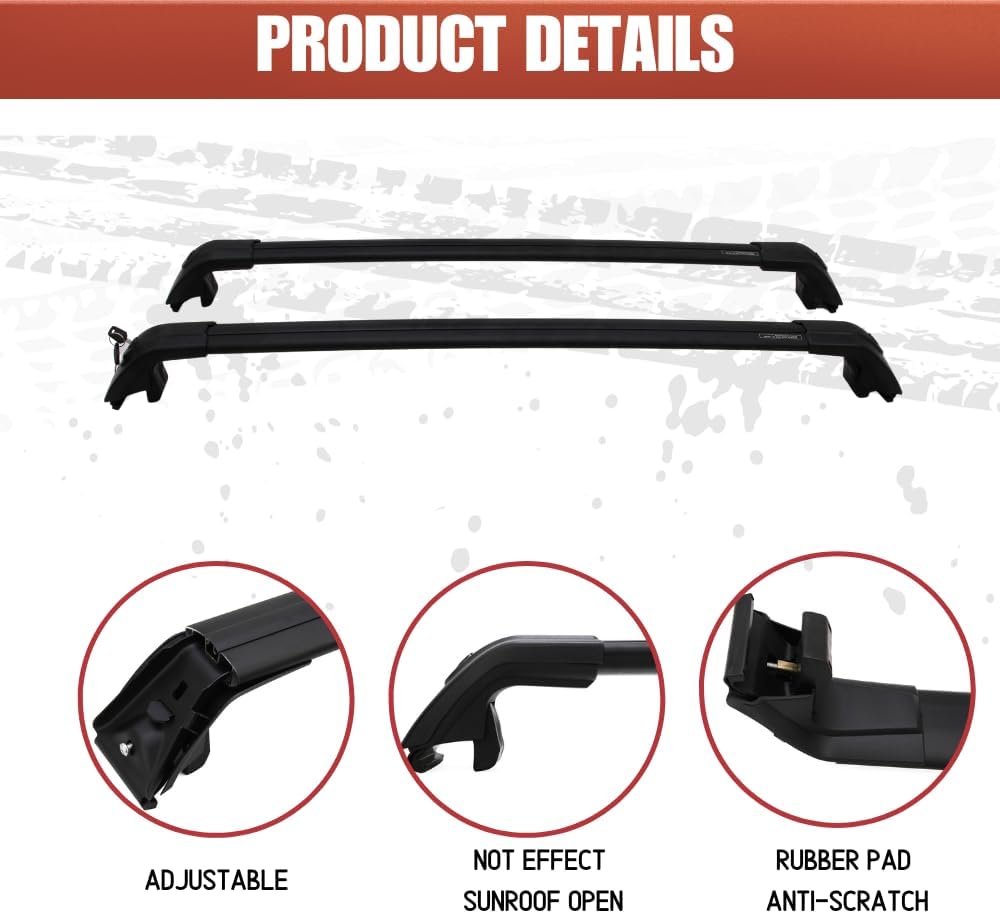 Black Roof Rack Cross Bars U124895