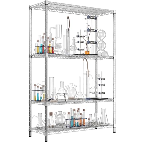 4 Tier Adjustable Heavy Duty Metal Wire Shelving Unit F6532