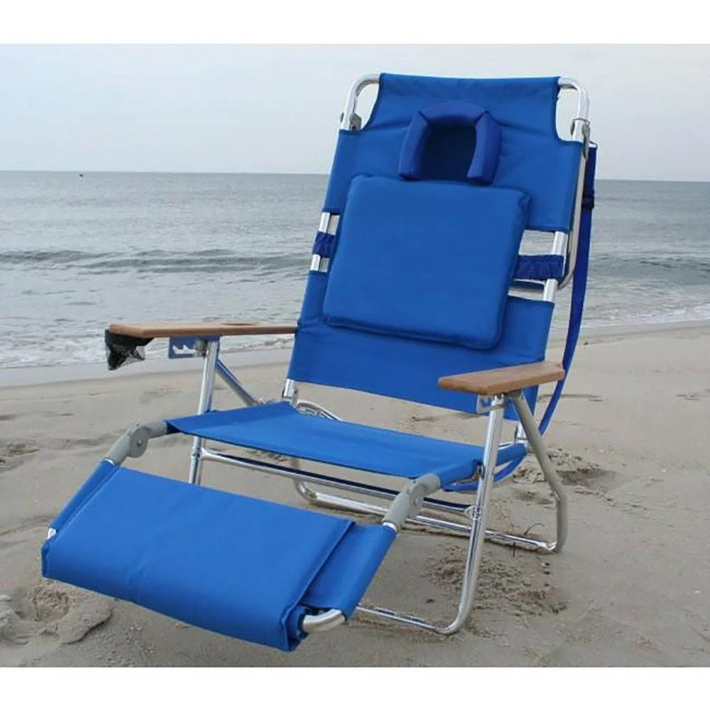 Lightweight Outdoor Beach Lounge Chair with Footrest W9498