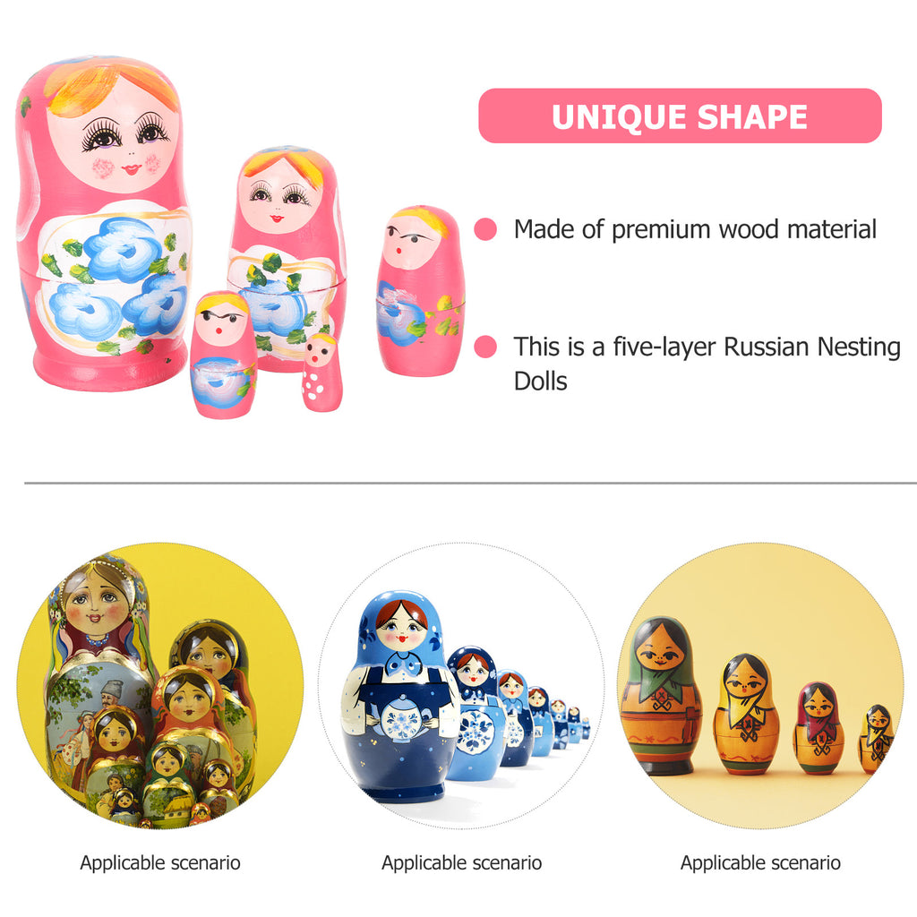 Pink Stackable Matryoshka Dolls T493059