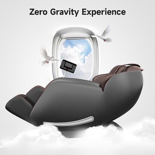 Brown Full Body Zero Gravity SL-Track Shiatsu Massage Recliner Chair D575277