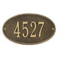 1-Line Wall Address Plaque Antique Brass B5222