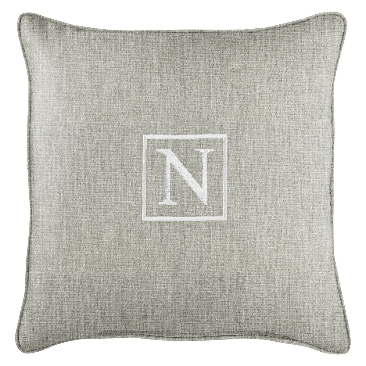 18" Granite Gray Sunbrella Square Indoor/Outdoor Throw Pillow U2125