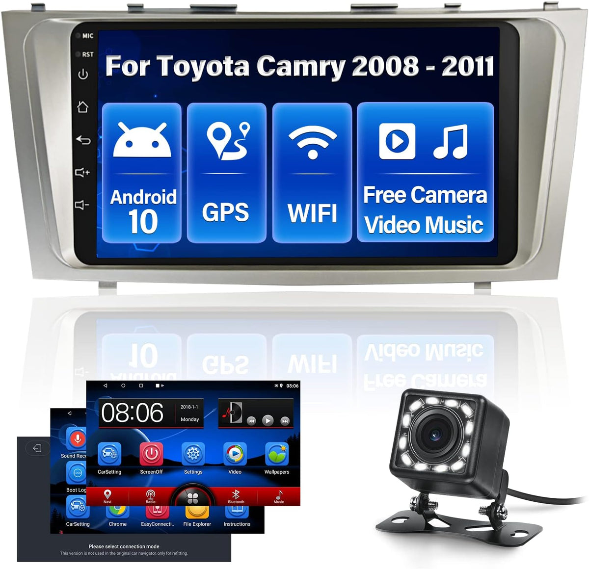 9 Inch Touchscreen Car Stereo with Backup Camera T9470