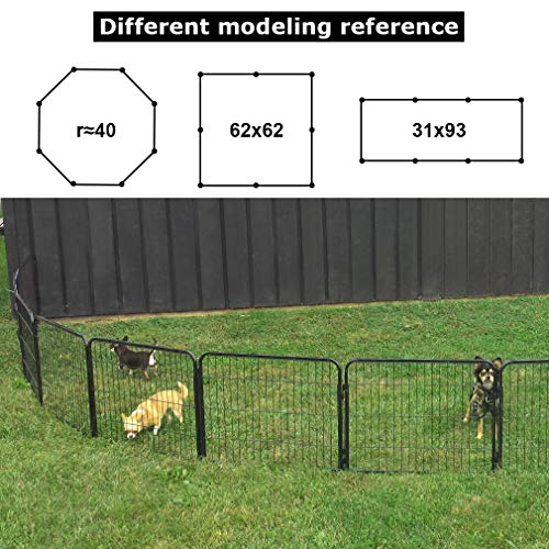 8 Panels 40 Inches Dog Playpen with Door N987