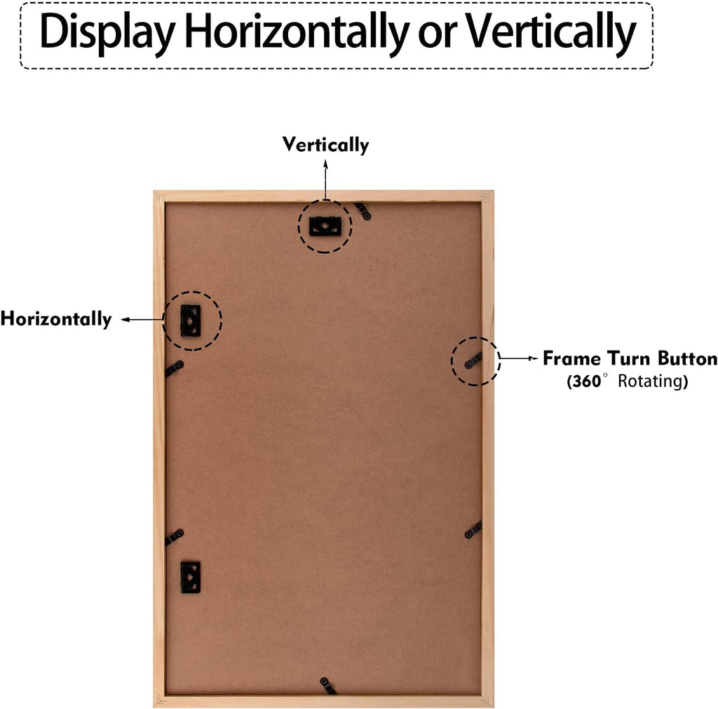 Set of 2 Distressed White Wood Picture Frame for Four 4x6 Photos or Two 8x10 Pictures with Real Glass Q405