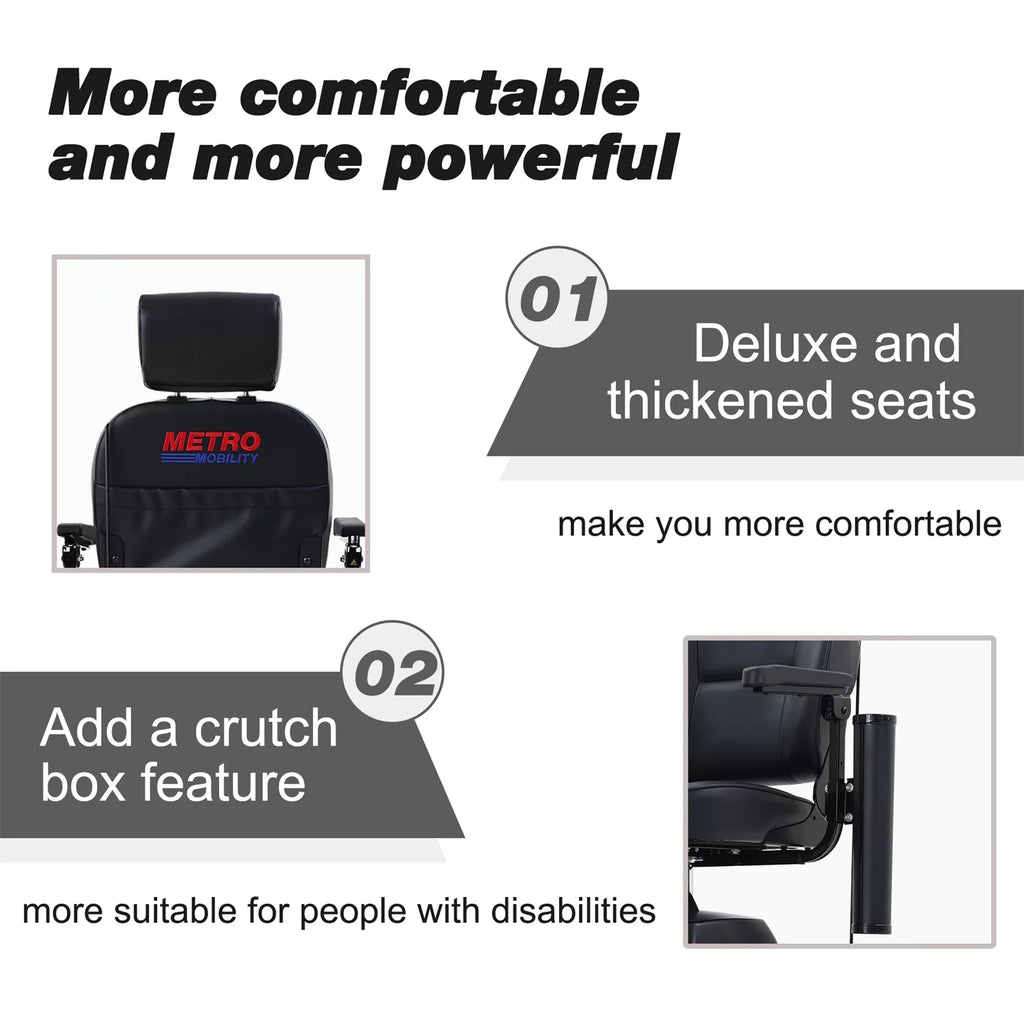 Blue 4-Wheel Folding Mobility Scooter I530098