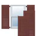 15 in. x 67 in. Exterior Real Wood Western Red Cedar Open Louvered Shutters Pair U509