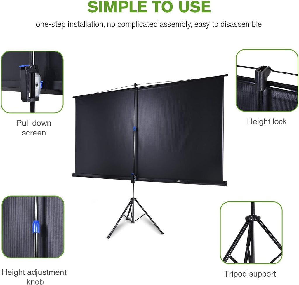 100 Inch Outdoor Projector Screen with Stand S95220