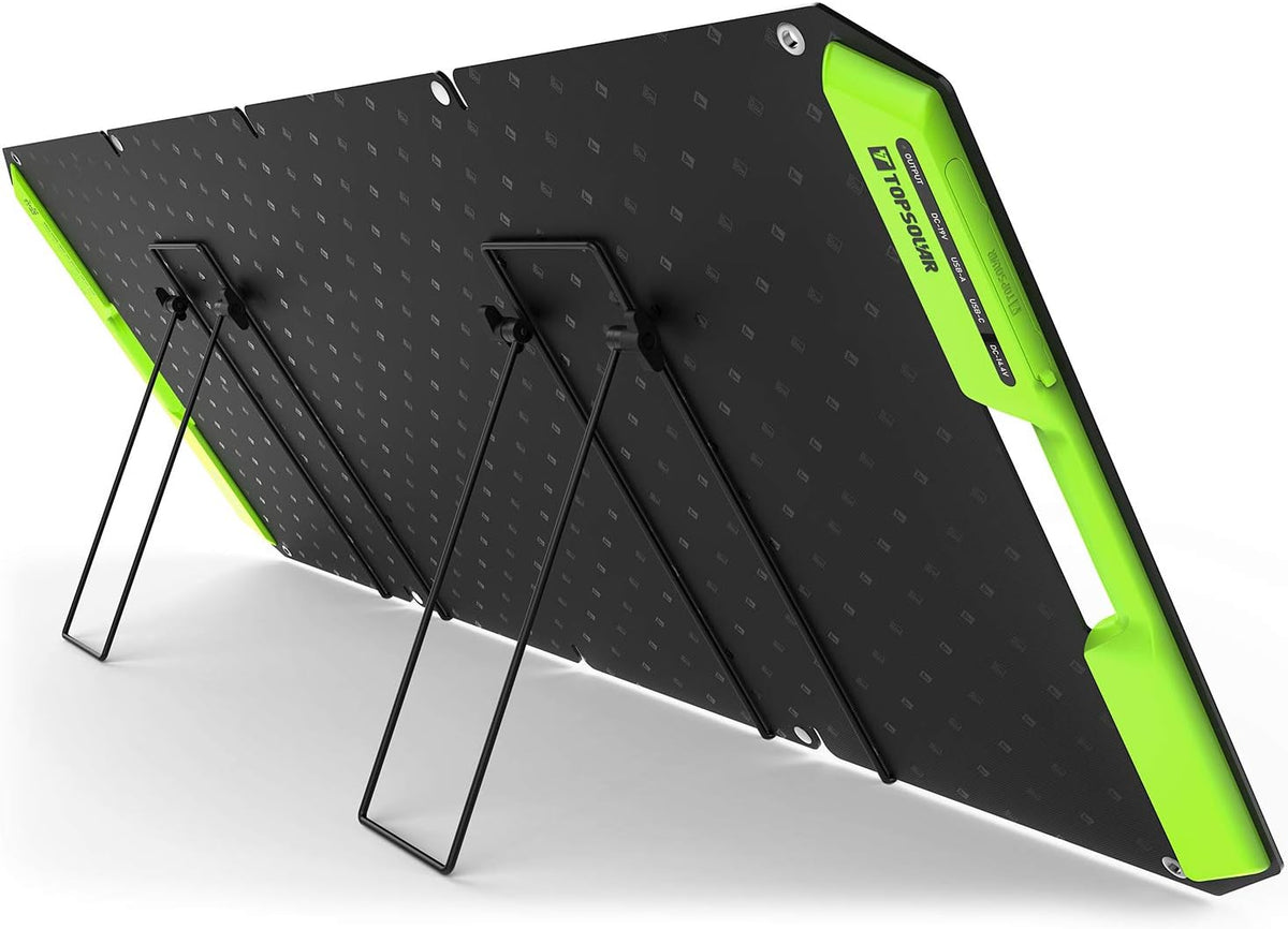 60W Foldable Portable Solar Panel Charger Kit with Dual USB Ports T964380
