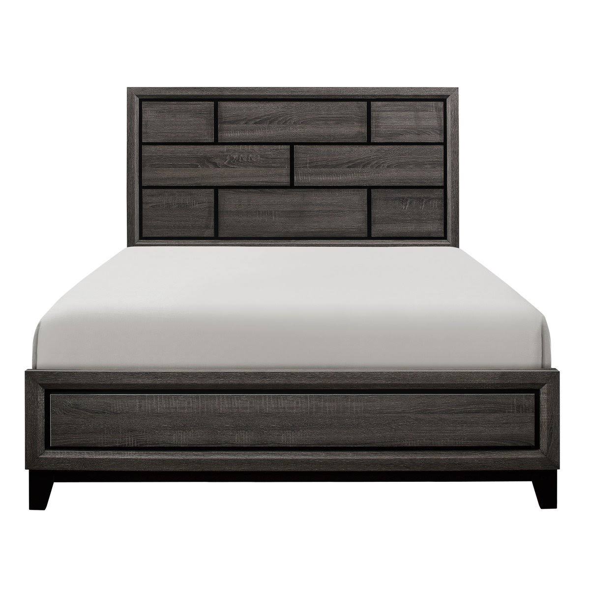 Gray 4-Piece King Panel Bedroom Set Y8419