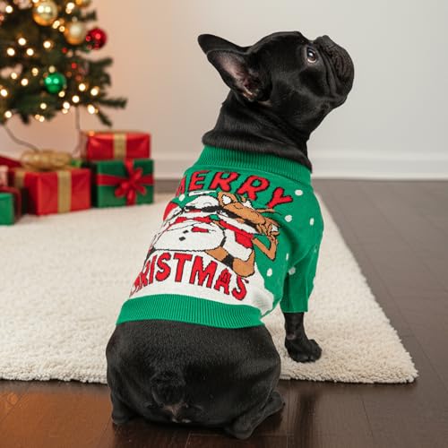 Dog Christmas Sweater Soft Warm Turtleneck Knitted Pet Clothes Z97126